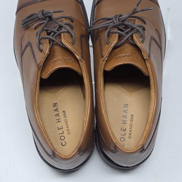 Cole Haan Grand 360 Oxford Cap Toe C40255 Leather Brown Bedford Men Size 8.5 New